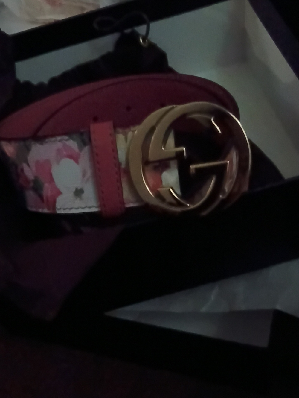 GUCCI GG Blooms Belt Size 75 XS Authentic with box